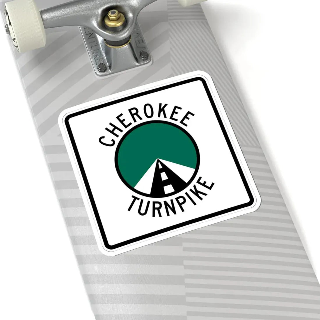 Cherokee Turnpike (Oklahoma) (Road Sign) STICKER Vinyl Kiss-Cut Decal - The Sticker Space