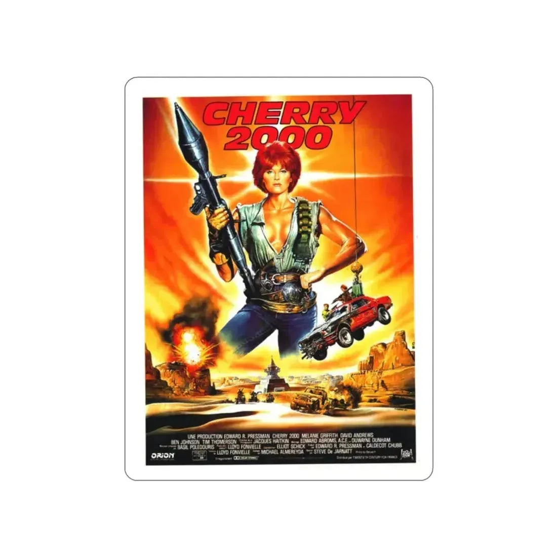 CHERRY 2000 1987 Movie Poster STICKER Vinyl Die-Cut Decal - The Sticker Space