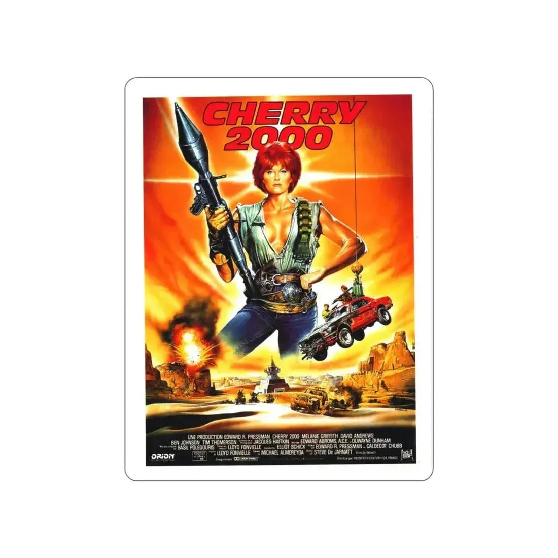 CHERRY 2000 1987 Movie Poster STICKER Vinyl Die-Cut Decal - The Sticker Space