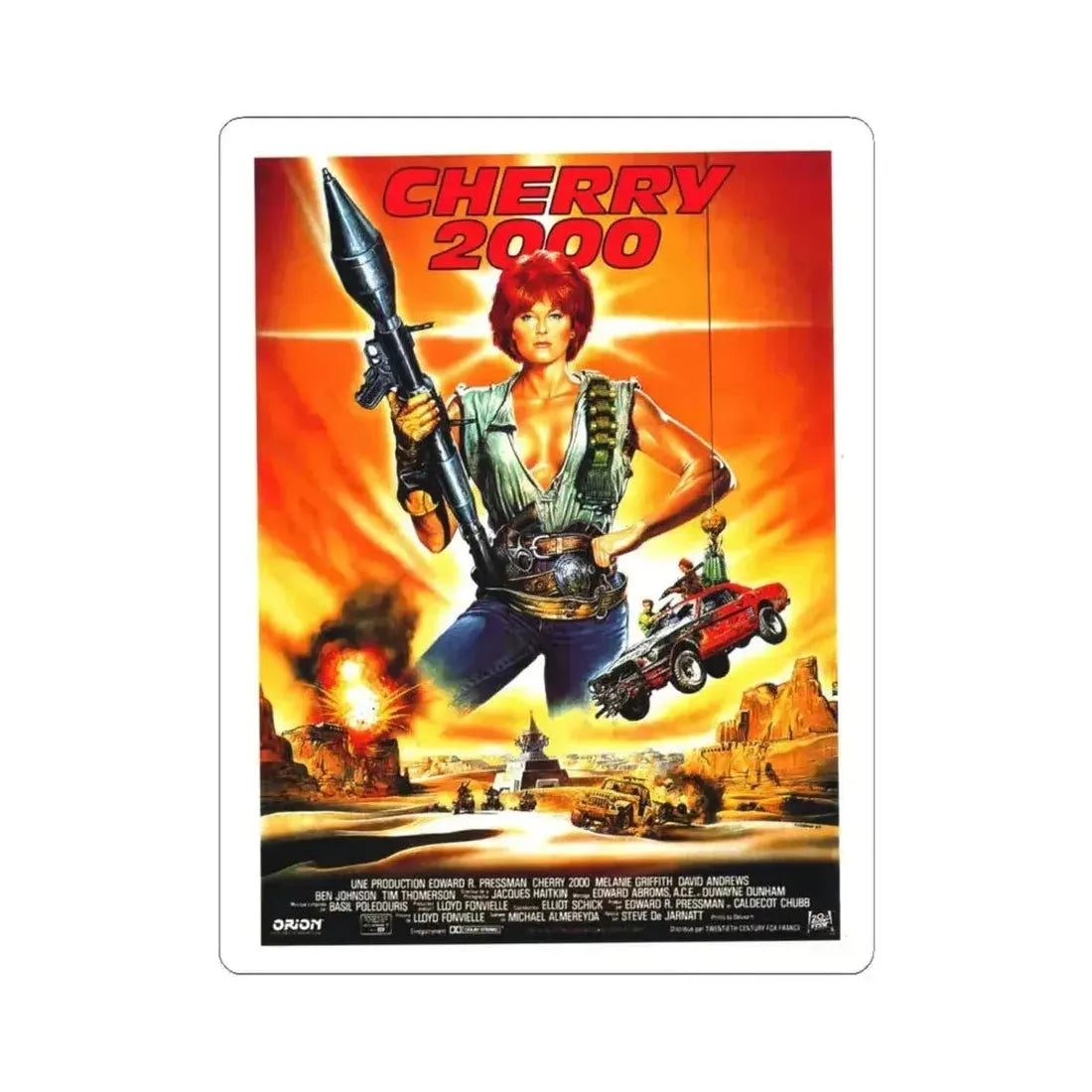 CHERRY 2000 1987 Movie Poster - STICKER Vinyl Kiss-Cut Decal 6 Inch White - The Sticker Space