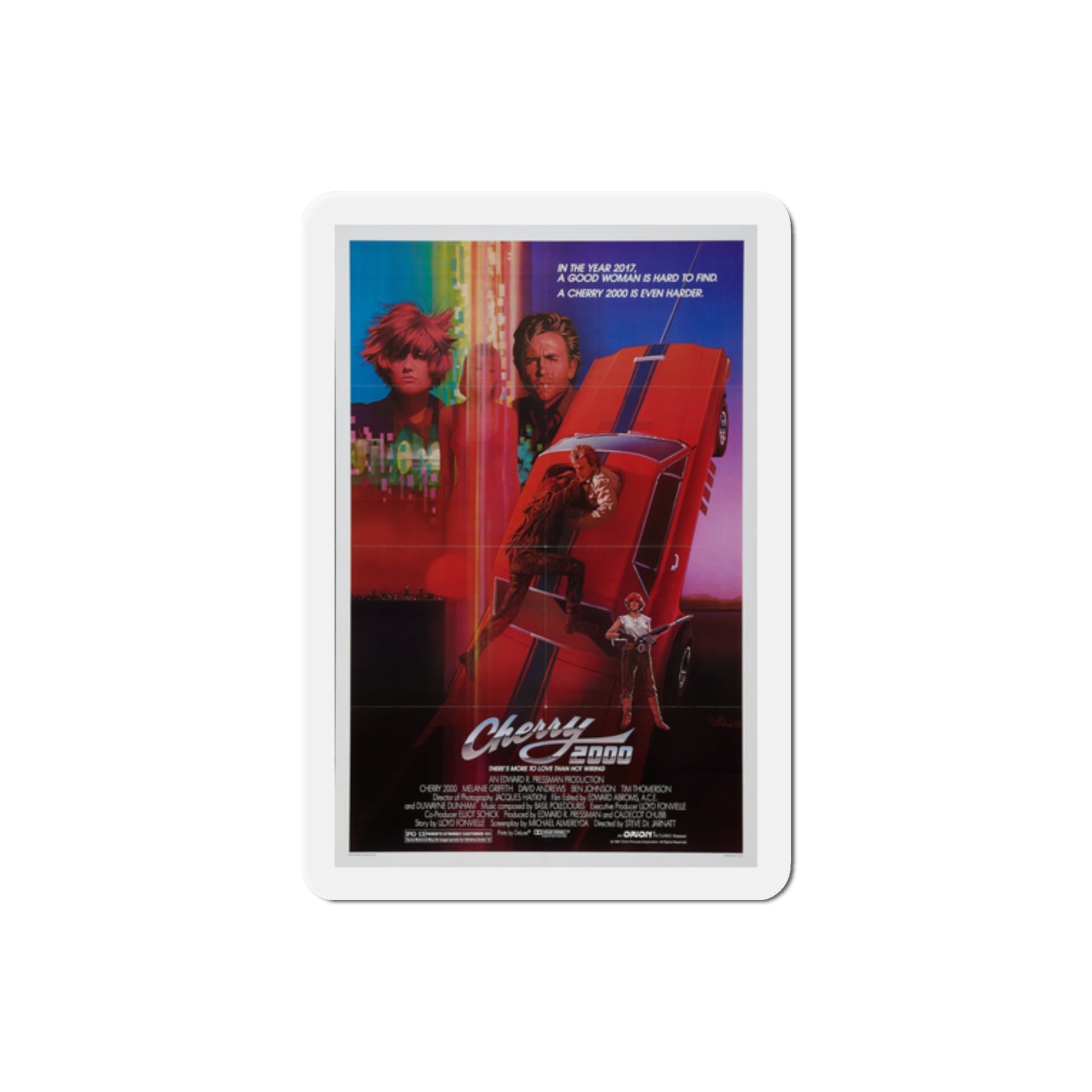 Cherry 2000 1988 Movie Poster Die-Cut Magnet-2" x 2"-The Sticker Space