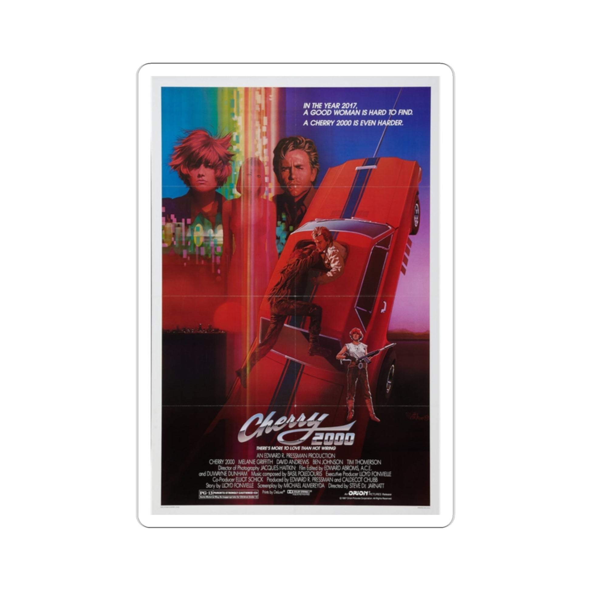 Cherry 2000 1988 Movie Poster STICKER Vinyl Die-Cut Decal-2 Inch-The Sticker Space