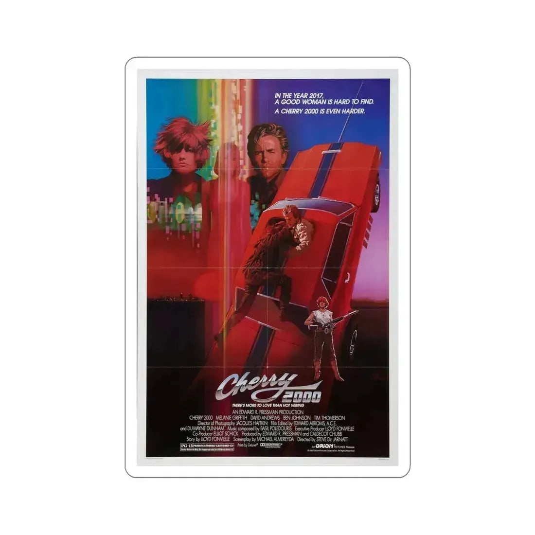 Cherry 2000 1988 Movie Poster STICKER Vinyl Die-Cut Decal 6 Inch - The Sticker Space