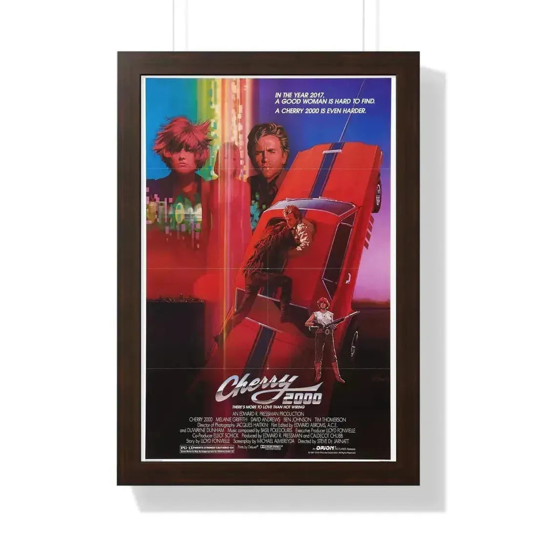 CHERRY 2000 (2) 1987 - Framed Movie Poster 16″ x 24″ Walnut - The Sticker Space