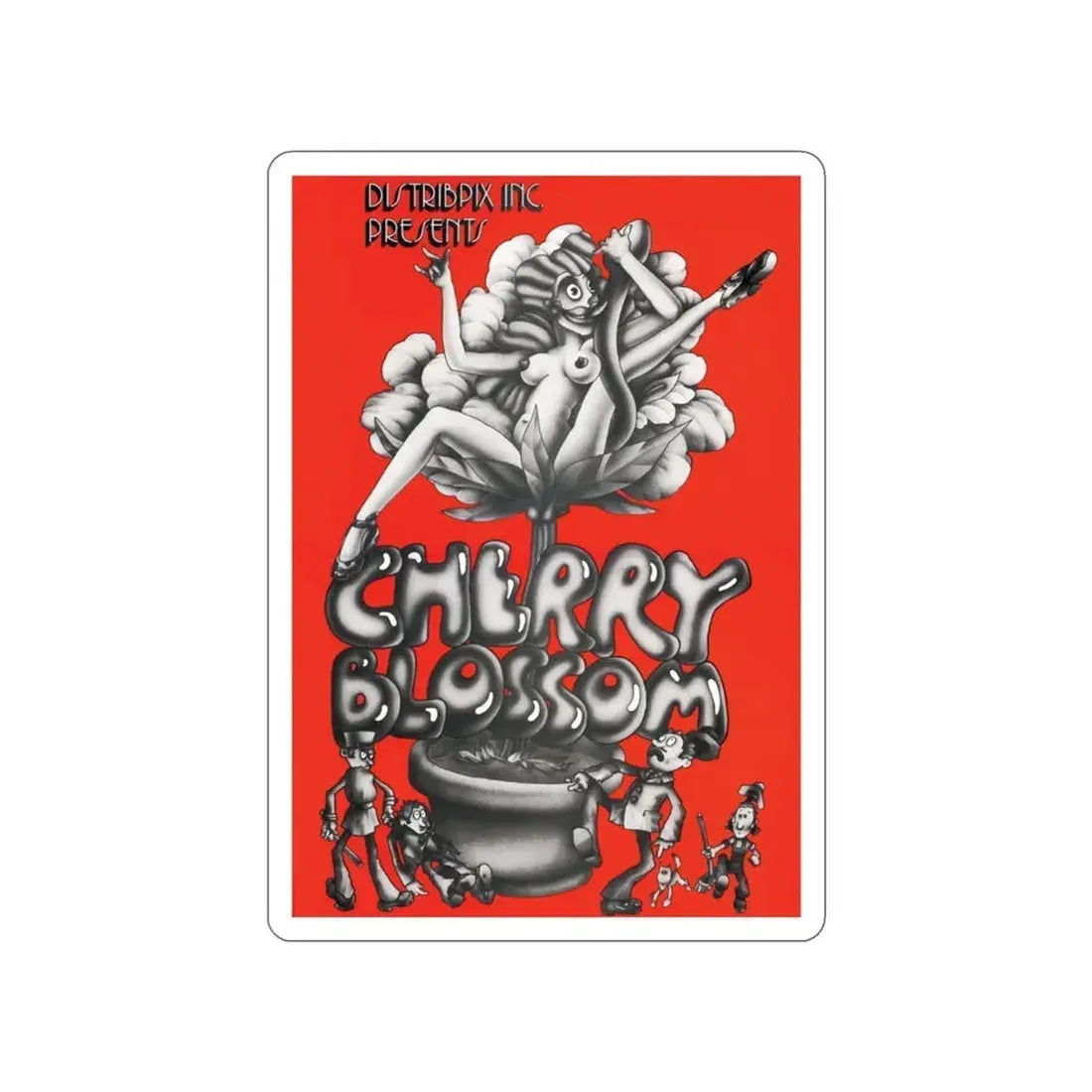 CHERRY BLOSSOM (2) 1971 Movie Poster STICKER Vinyl Die-Cut Decal 3 Inch - The Sticker Space