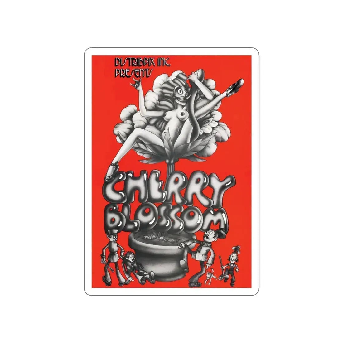 CHERRY BLOSSOM (2) 1971 Movie Poster STICKER Vinyl Die-Cut Decal 4 Inch - The Sticker Space