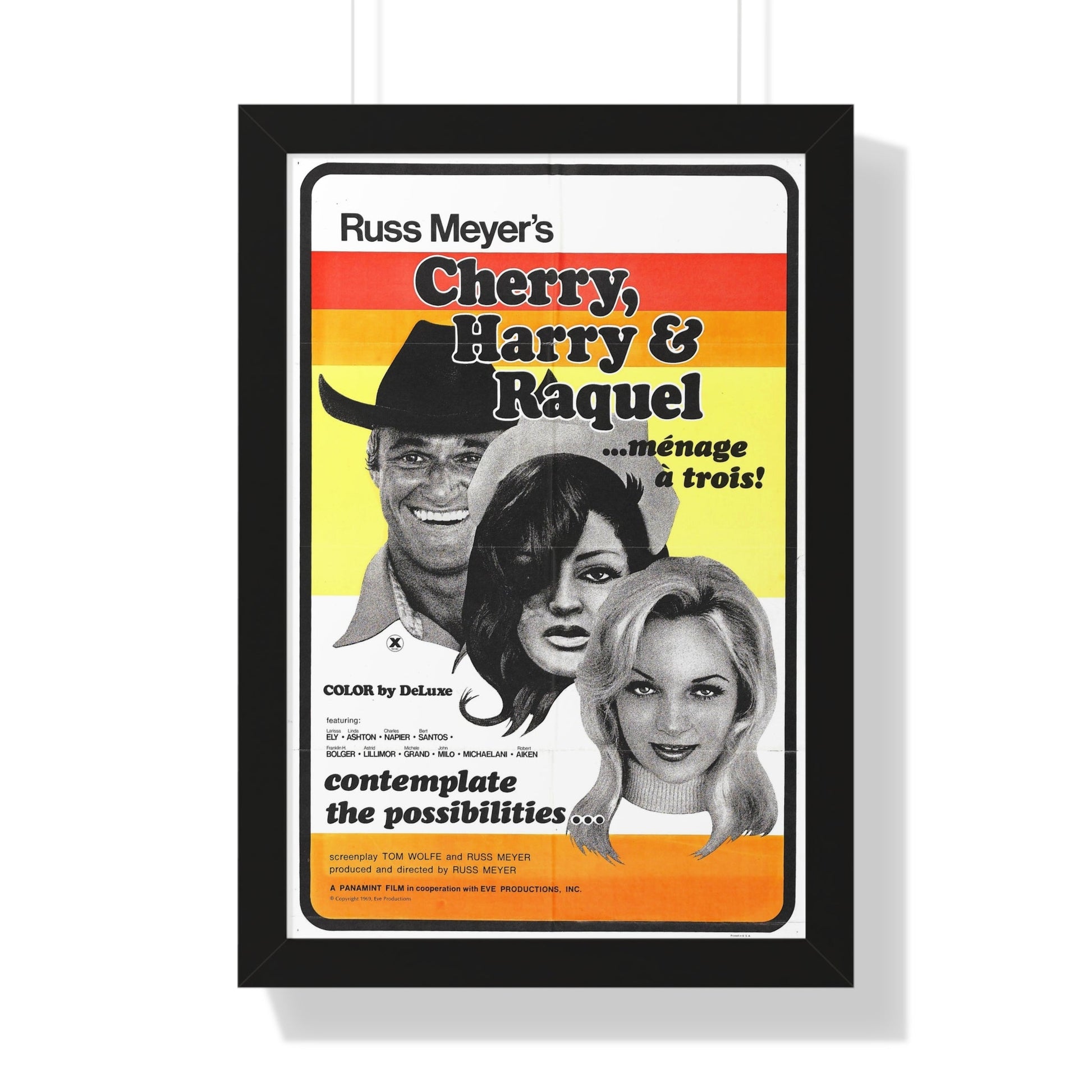 CHERRY, HARRY & RAQUEL 1969 - Framed Movie Poster-16″ x 24″-The Sticker Space