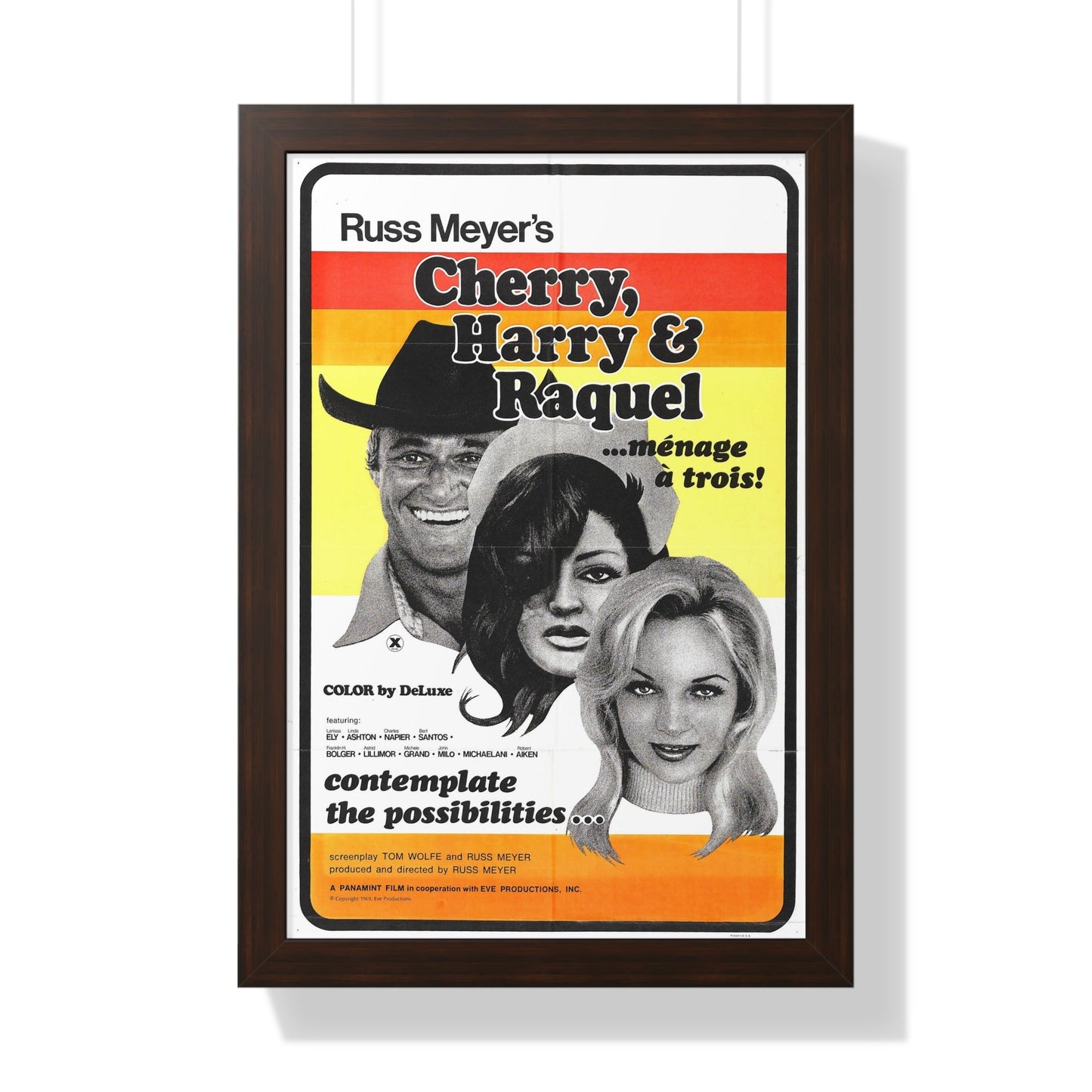 CHERRY, HARRY & RAQUEL 1969 - Framed Movie Poster-16″ x 24″-The Sticker Space