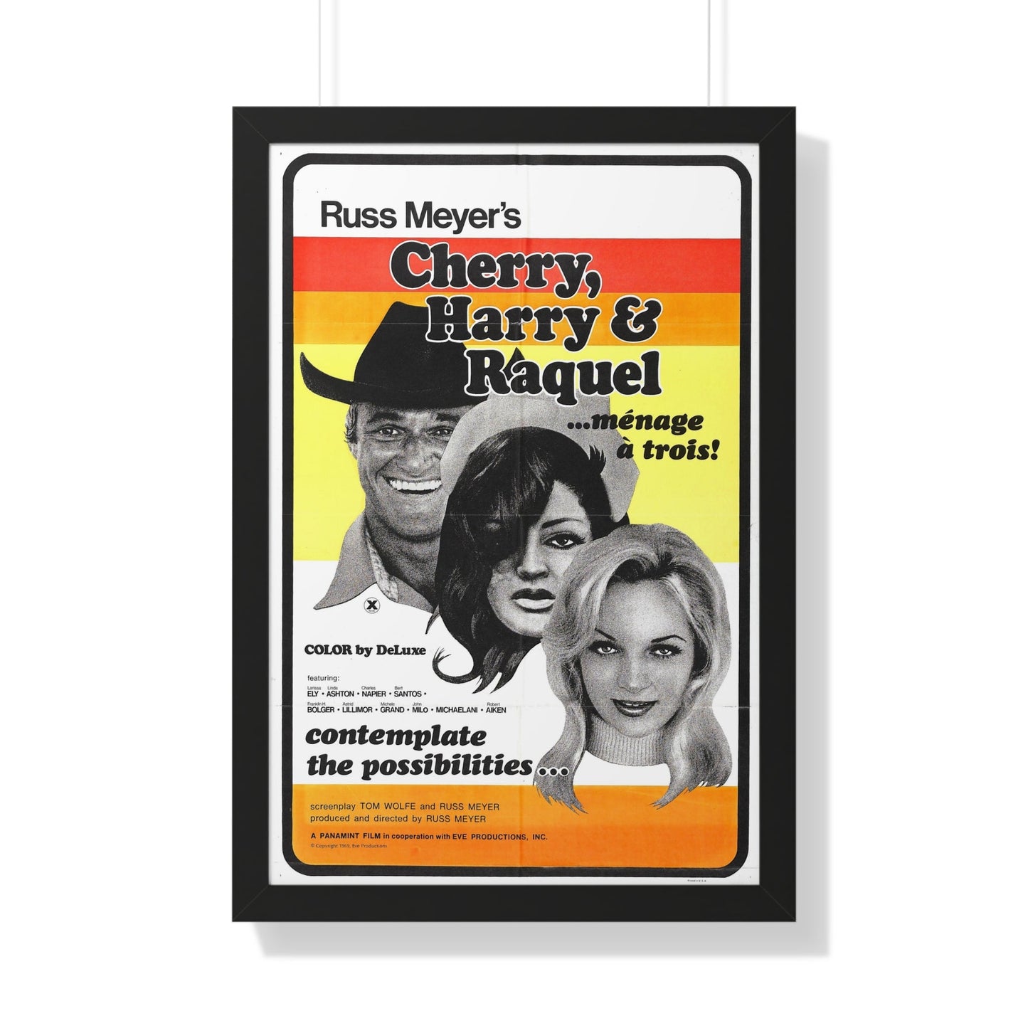 CHERRY, HARRY & RAQUEL 1969 - Framed Movie Poster-20" x 30"-The Sticker Space