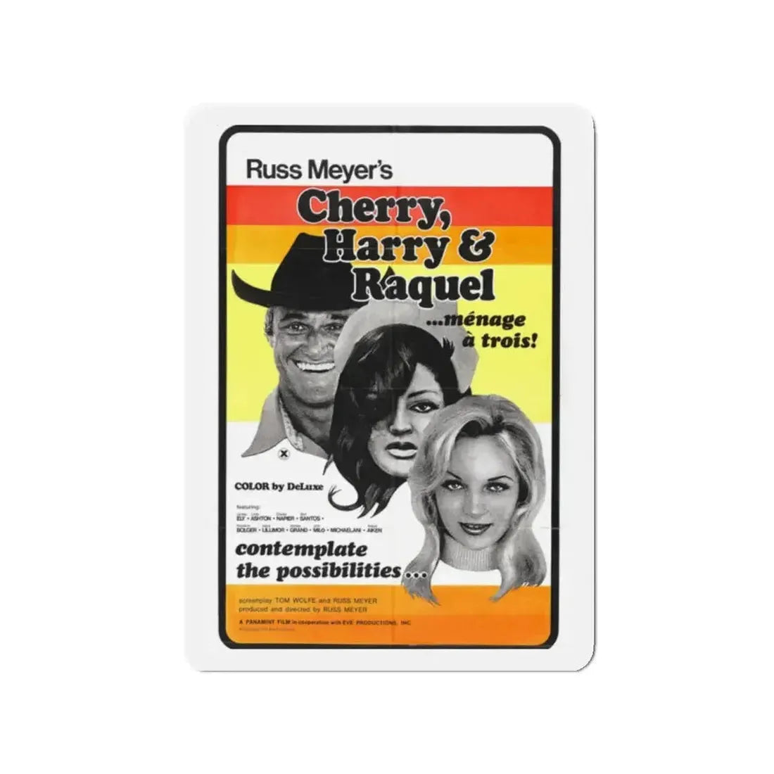 CHERRY, HARRY & RAQUEL 1969 Movie Poster - Refrigerator Magnet - The Sticker Space