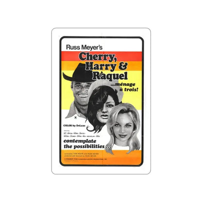 CHERRY, HARRY & RAQUEL 1969 Movie Poster STICKER Vinyl Die-Cut Decal 2 Inch - The Sticker Space