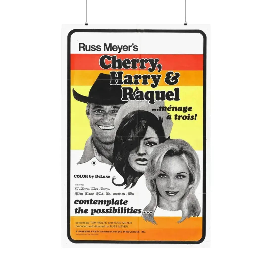 CHERRY, HARRY & RAQUEL 1969 - Paper Movie Poster 36" x 54" Matte - The Sticker Space