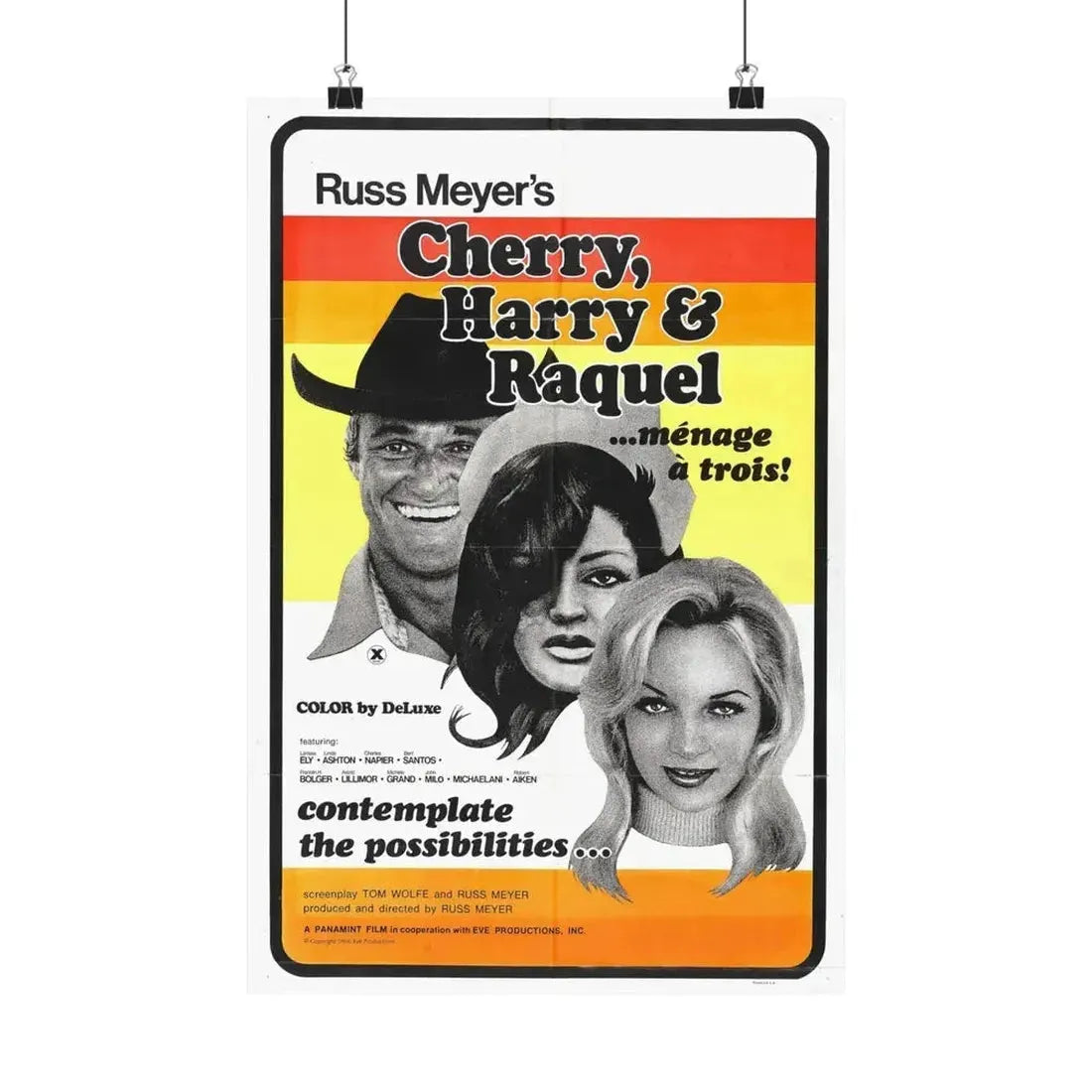 CHERRY, HARRY & RAQUEL 1969 - Paper Movie Poster - The Sticker Space