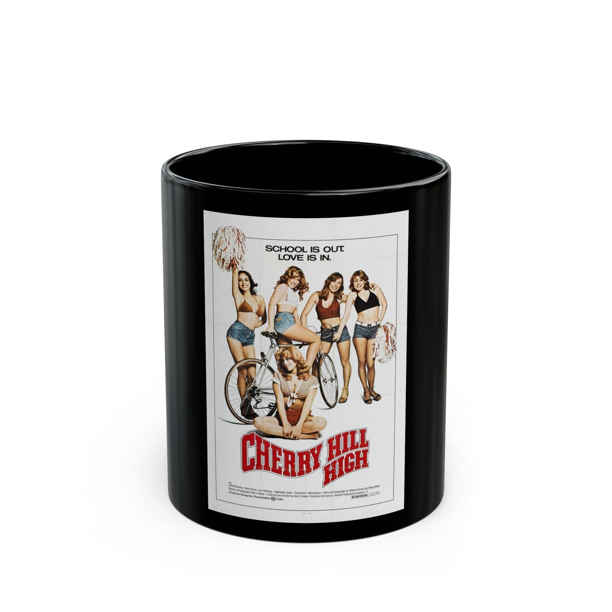 CHERRY HILL HIGH 1977 Movie Poster - Black Coffee Mug-11oz-The Sticker Space