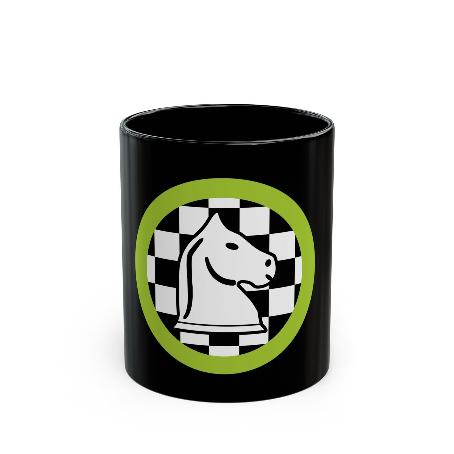 Chess (Boy Scout Merit Badge) Black Coffee Mug-11oz-The Sticker Space