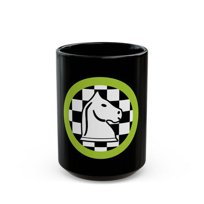 Chess (Boy Scout Merit Badge) Black Coffee Mug-15oz-The Sticker Space