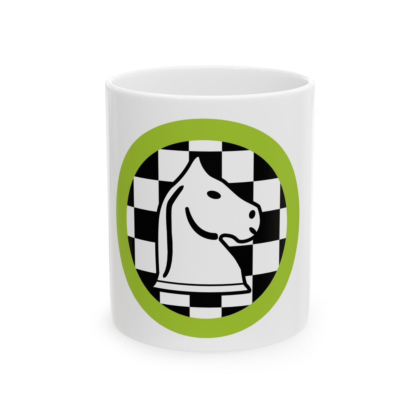 Chess (Boy Scout Merit Badge) White Coffee Mug-11oz-The Sticker Space