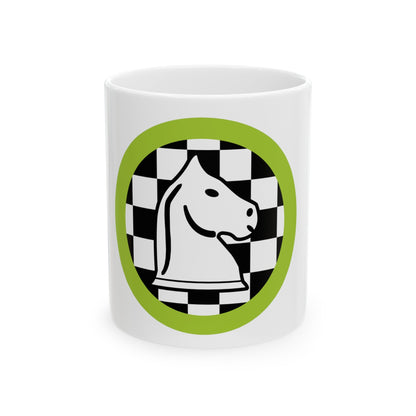 Chess (Boy Scout Merit Badge) White Coffee Mug-11oz-The Sticker Space