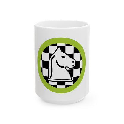 Chess (Boy Scout Merit Badge) White Coffee Mug-15oz-The Sticker Space