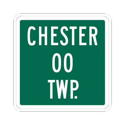 Chester Township Morrow County Ohio route shield template (Ohio) (Road Sign) STICKER Vinyl Kiss-Cut Decal 3 Inch White - The Sticker Space