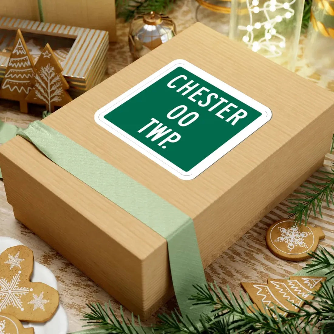 Chester Township Morrow County Ohio route shield template (Ohio) (Road Sign) STICKER Vinyl Kiss-Cut Decal - The Sticker Space