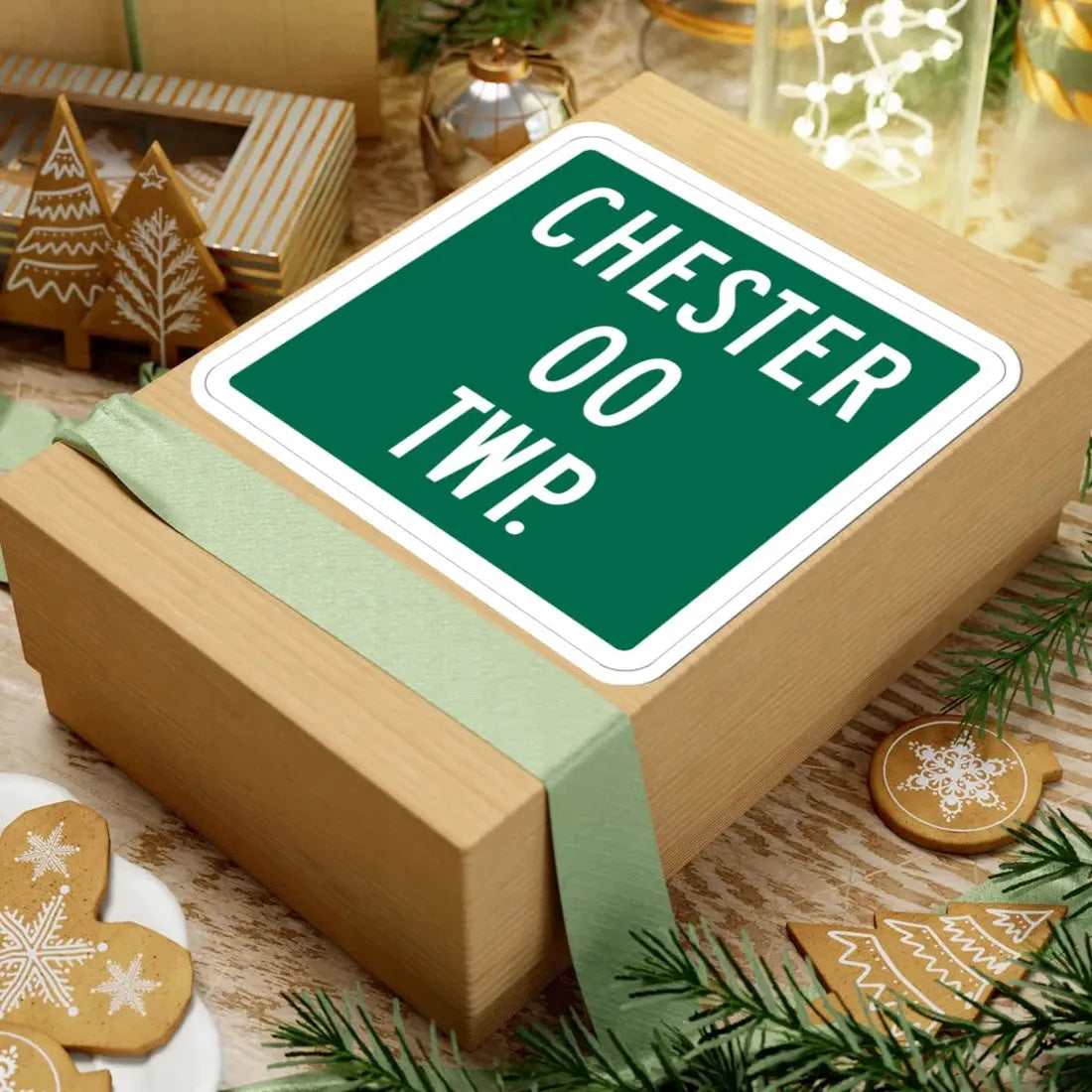 Chester Township Morrow County Ohio route shield template (Ohio) (Road Sign) STICKER Vinyl Kiss-Cut Decal - The Sticker Space