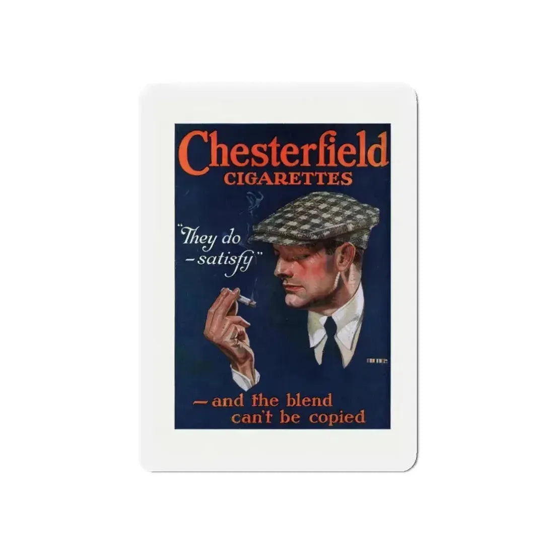 Chesterfield cigarettes ad, The Popular Magazine, November 7, 1919 (Magazine Illustration) Refrigerator Magnet 3 Inch Die-Cut - The Sticker Space