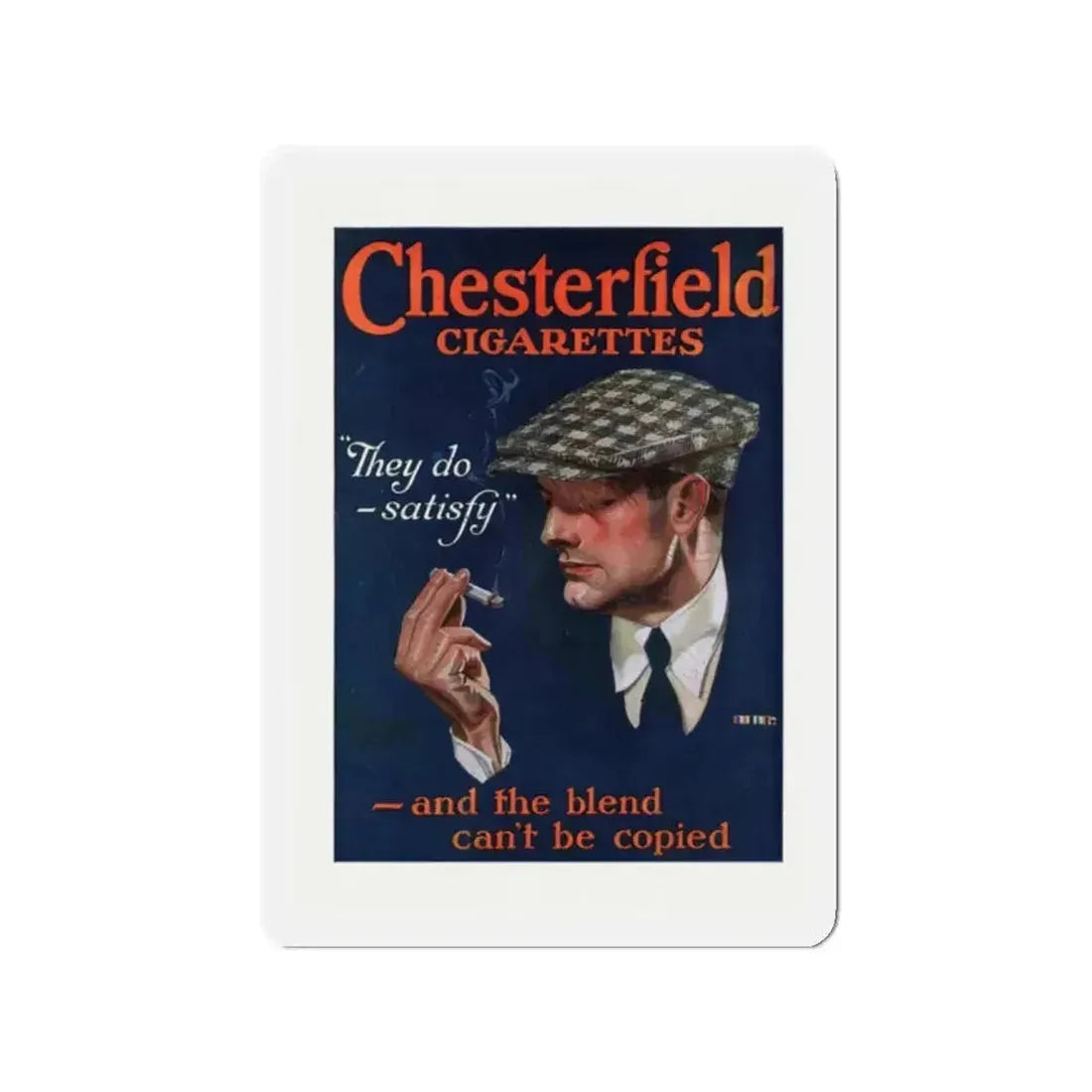 Chesterfield cigarettes ad, The Popular Magazine, November 7, 1919 (Magazine Illustration) Refrigerator Magnet - The Sticker Space