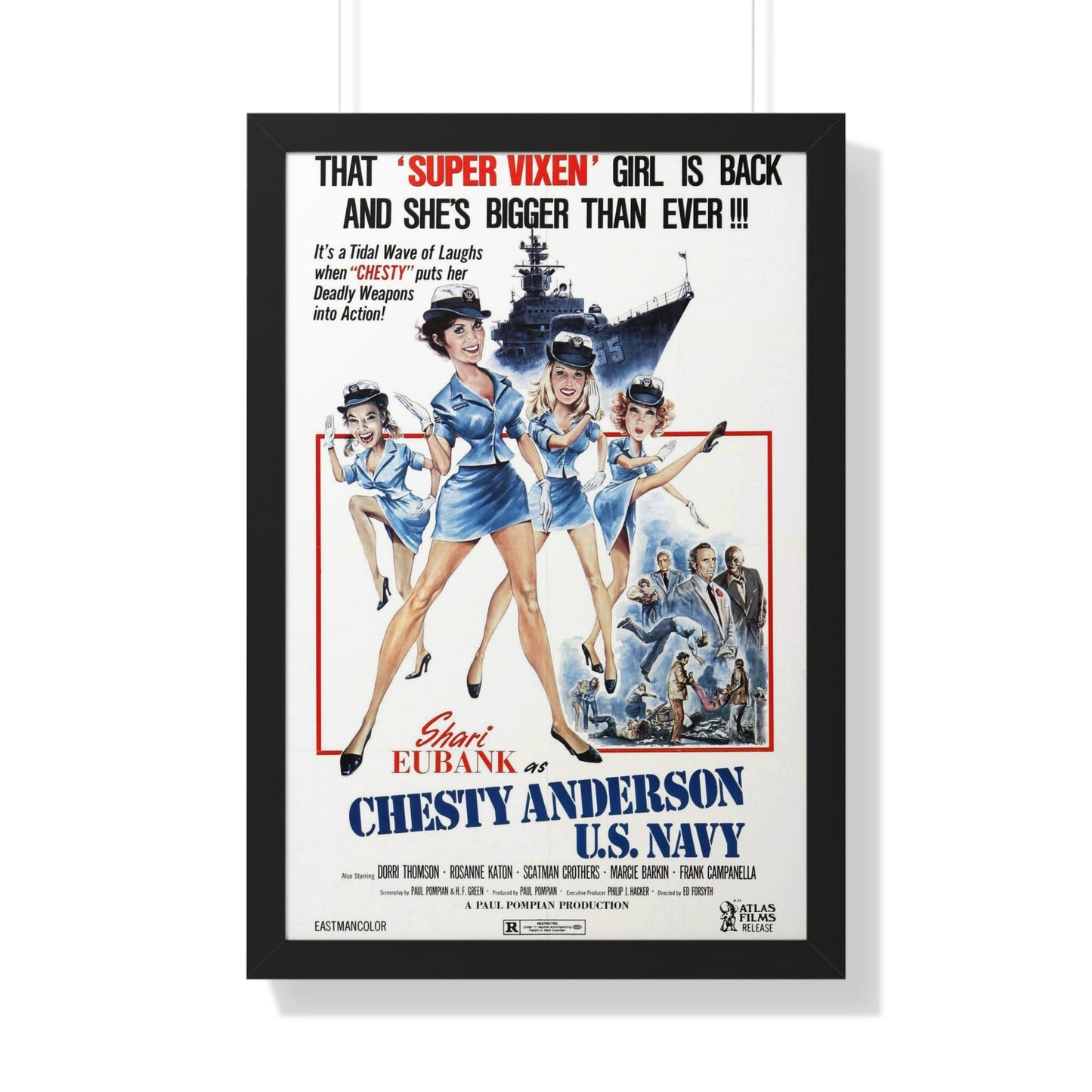 CHESTY ANDERSON, US NAVY 1976 - Framed Movie Poster-20" x 30"-The Sticker Space