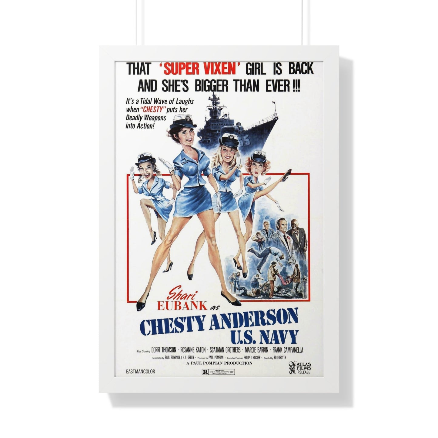 CHESTY ANDERSON, US NAVY 1976 - Framed Movie Poster-20" x 30"-The Sticker Space