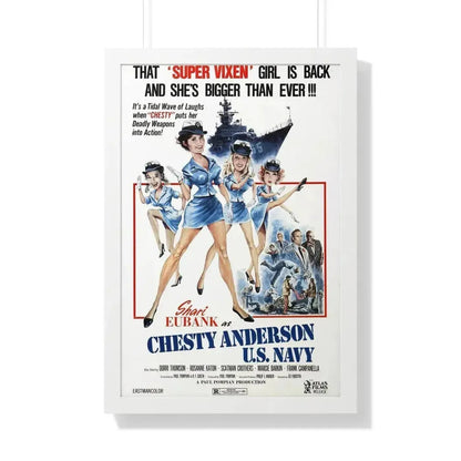 CHESTY ANDERSON, US NAVY 1976 - Framed Movie Poster 20" x 30" White - The Sticker Space