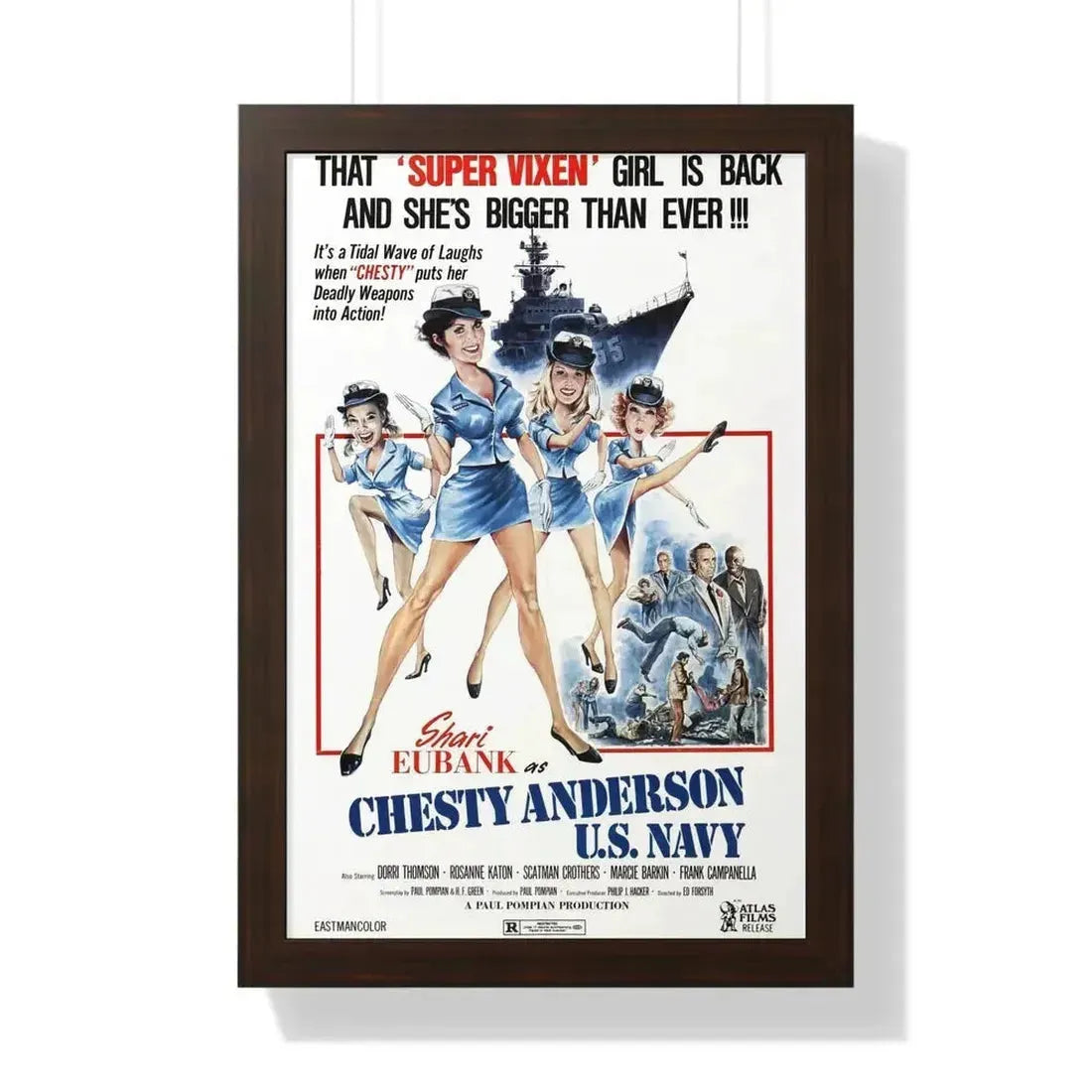 CHESTY ANDERSON, US NAVY 1976 - Framed Movie Poster - The Sticker Space
