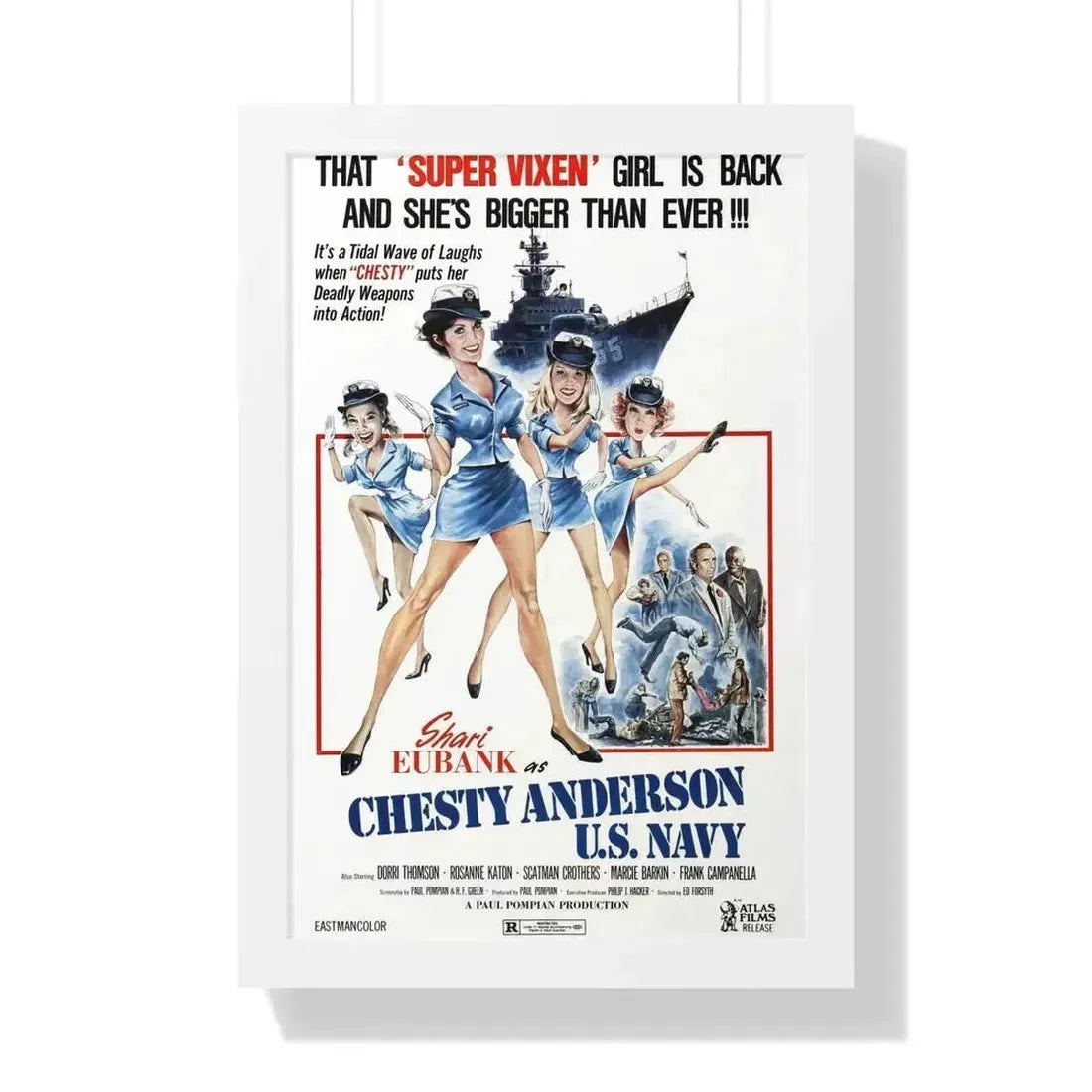CHESTY ANDERSON, US NAVY 1976 - Framed Movie Poster - The Sticker Space