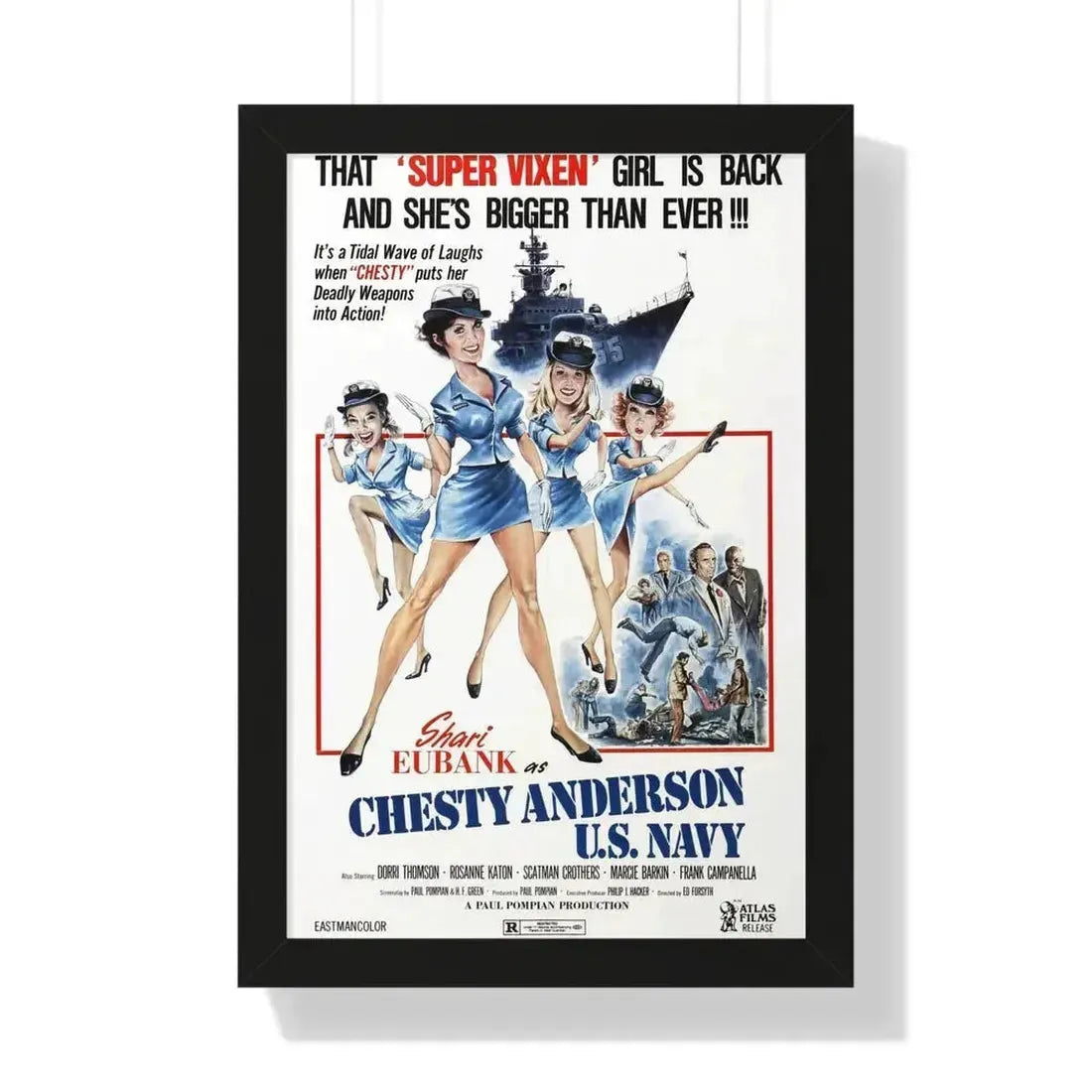 CHESTY ANDERSON, US NAVY 1976 - Framed Movie Poster - The Sticker Space