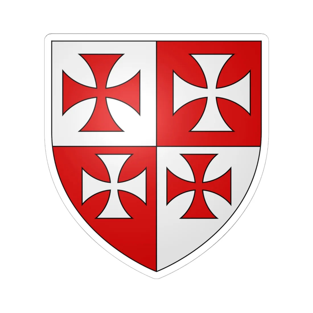 Chetwode arms (England) (Coat of Arms) STICKER Vinyl Kiss-Cut Decal 6 Inch White - The Sticker Space