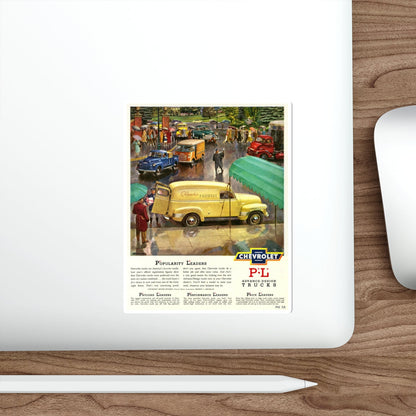 Chevrolet advance-design trucks, 1950 (2) (Magazine Illustration) STICKER Vinyl Die-Cut Decal-The Sticker Space