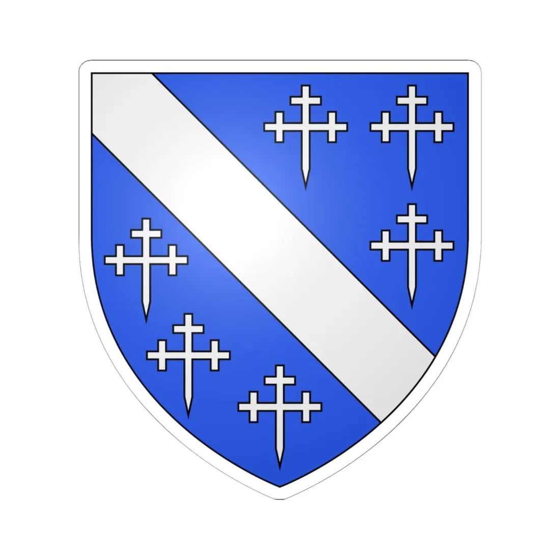 Cheyne of Innerugie arms (Scotland) (Coat of Arms) STICKER Vinyl Kiss-Cut Decal 6 Inch White - The Sticker Space