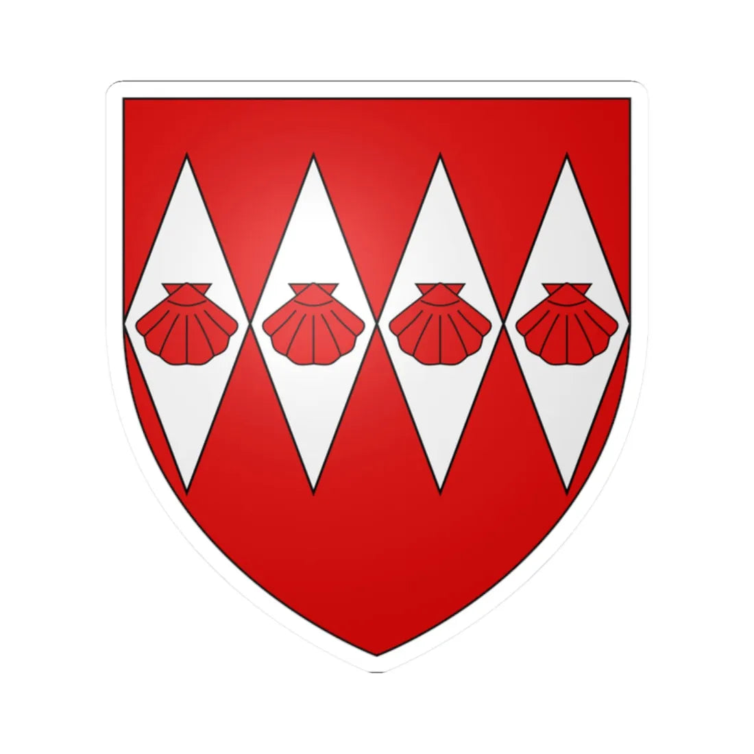 Cheyne of Ireland arms (Ireland) (Coat of Arms) STICKER Vinyl Kiss-Cut Decal 2 Inch White - The Sticker Space