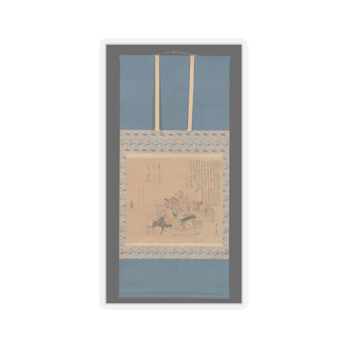 Chōgō - Pilgrims Travelling to Ise - 18th century v2 - STICKER Vinyl Kiss-Cut Decal