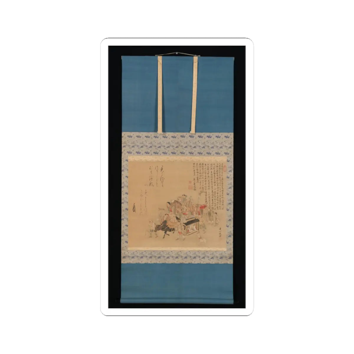 Chōgō - Pilgrims Travelling to Ise - 18th century v2 - STICKER Vinyl Kiss-Cut Decal