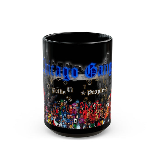 Chicago Gangs (Folks and People) Black Coffee Mug-15oz-The Sticker Space