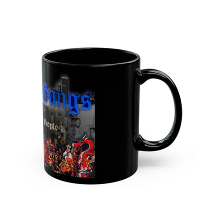 Chicago Gangs (Folks and People) Black Coffee Mug-The Sticker Space