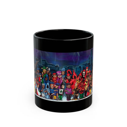 Chicago Gangs (Folks and People v2) Black Coffee Mug-11oz-The Sticker Space