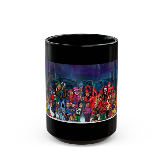 Chicago Gangs (Folks and People v2) Black Coffee Mug-15oz-The Sticker Space