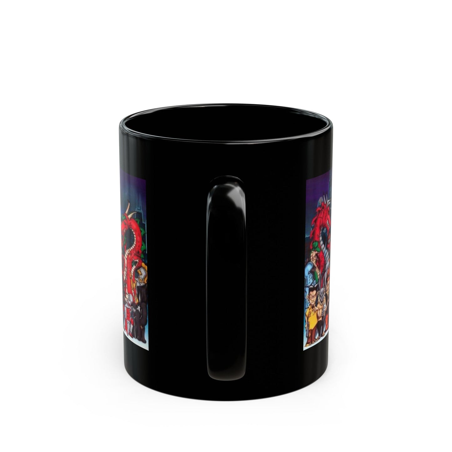 Chicago Gangs (Folks and People v2) Black Coffee Mug-The Sticker Space