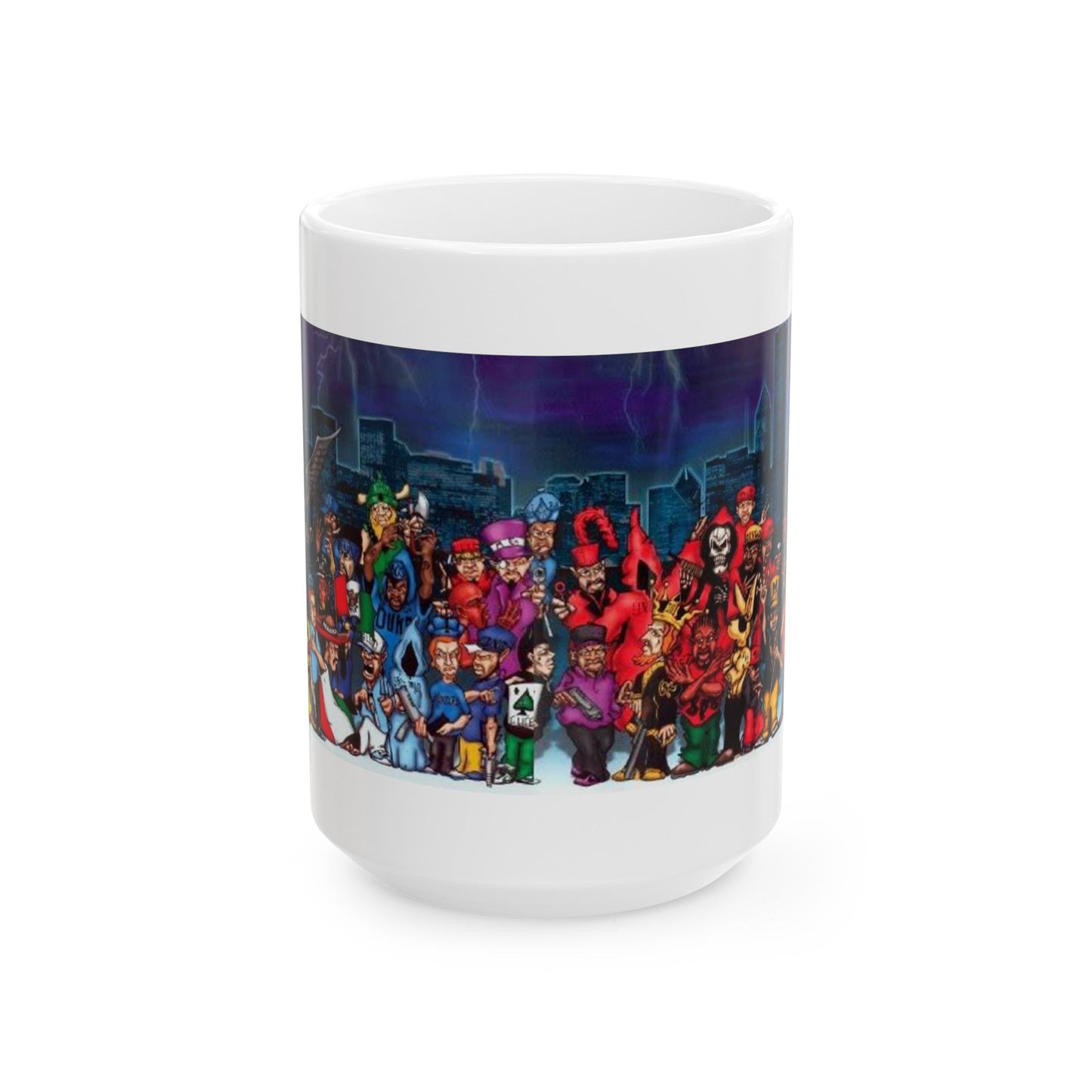 Chicago Gangs (Folks and People v2) White Coffee Mug-15oz-The Sticker Space