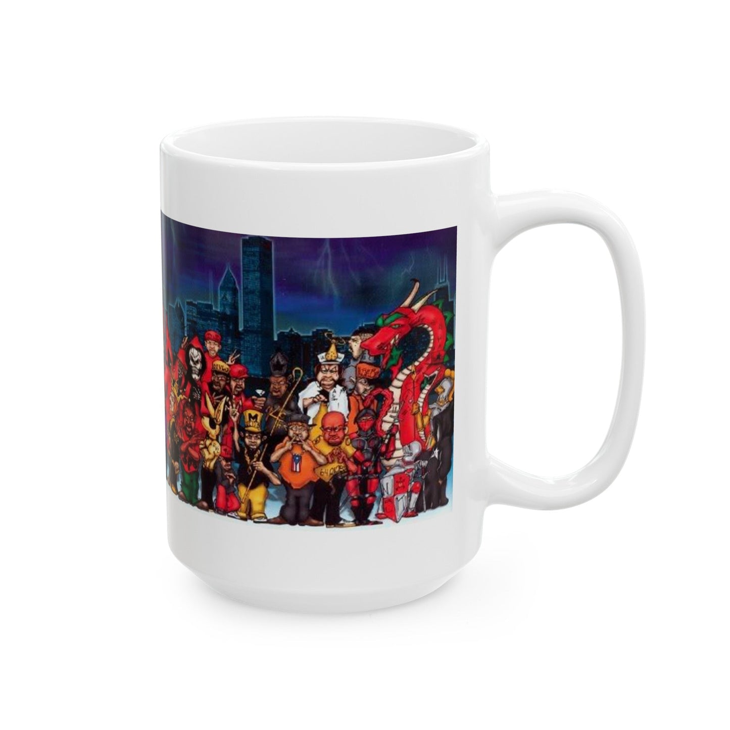 Chicago Gangs (Folks and People v2) White Coffee Mug-The Sticker Space