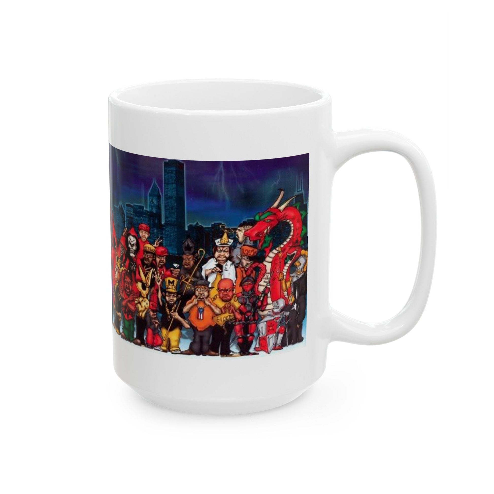 Chicago Gangs (Folks and People v2) White Coffee Mug-The Sticker Space