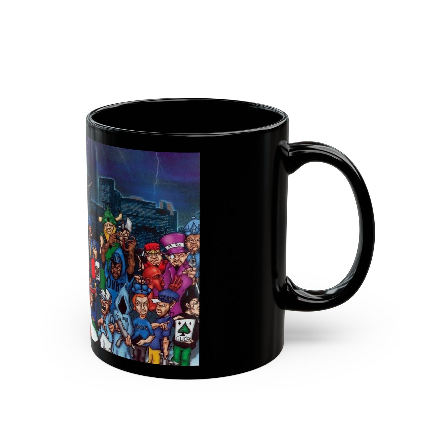 Chicago Gangs (Folks) Black Coffee Mug-The Sticker Space