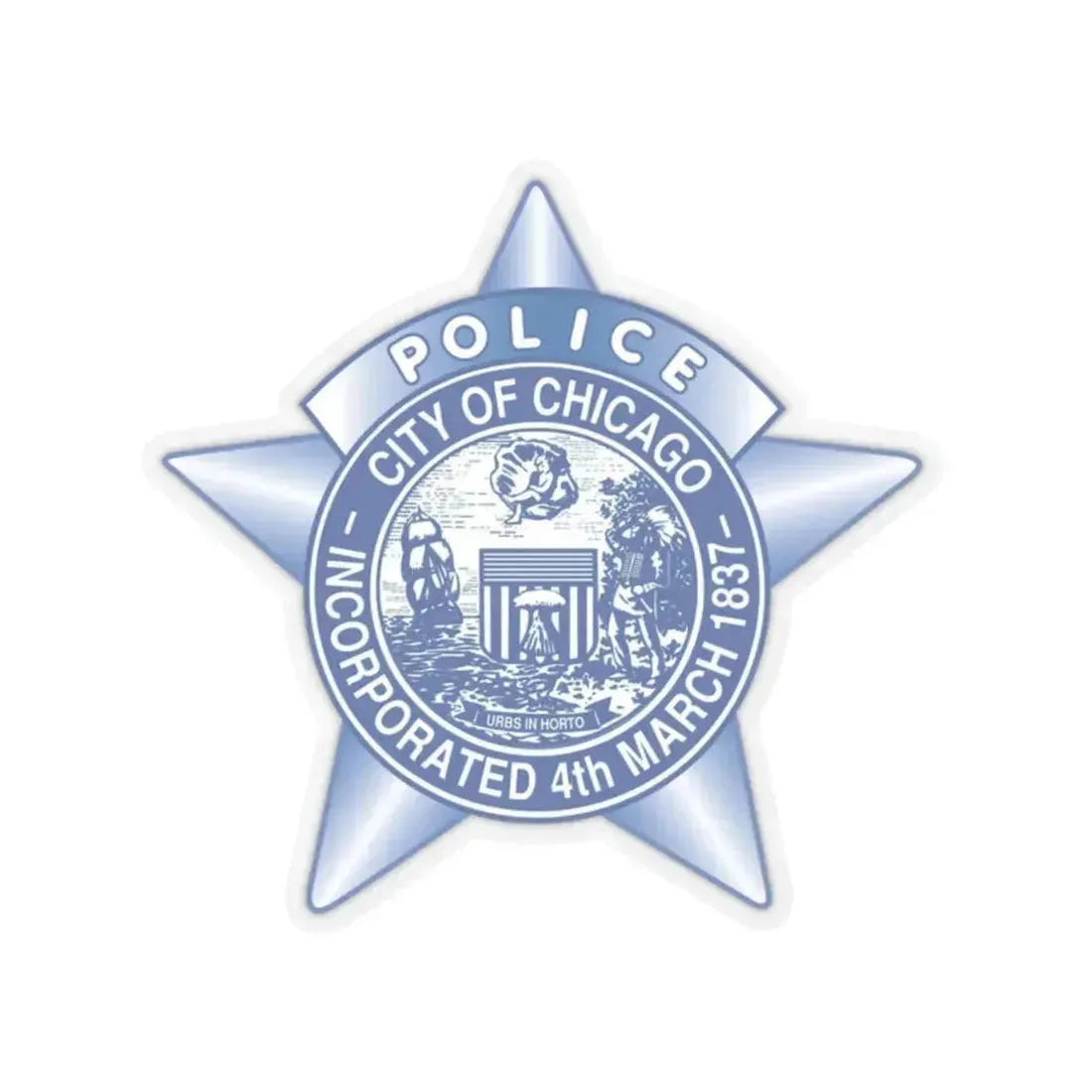 Chicago Police - STICKER Vinyl Kiss-Cut Decal 2 Inch Transparent - The Sticker Space